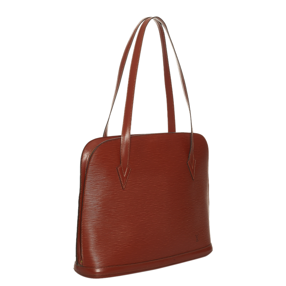 

Louis Vuitton Brown Epi Leather Lussac Tote Bag