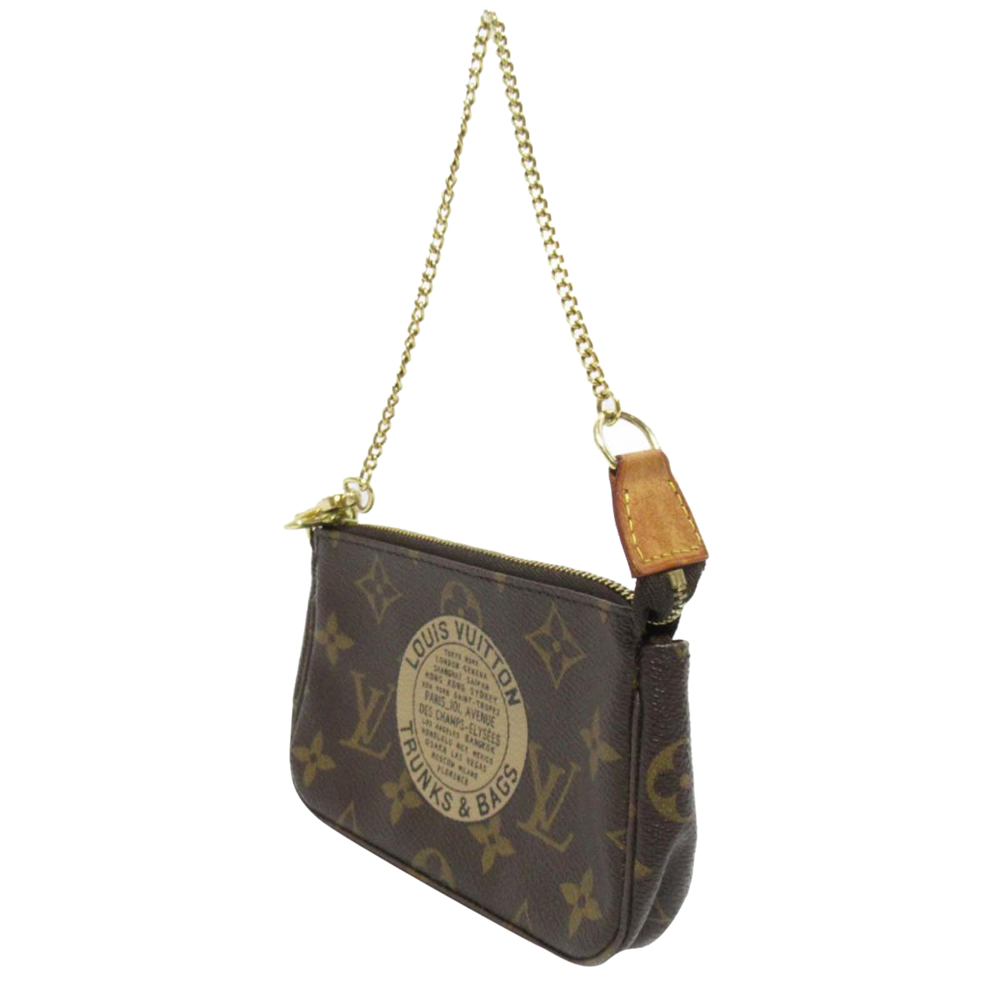 

Louis Vuitton Brown Monogram Coated Canvas Mini Pochette Accessoires Clutch Bag