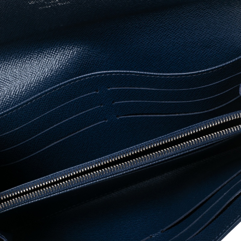 

Louis Vuitton Blue Marine Epi Leather Sarah Wallet