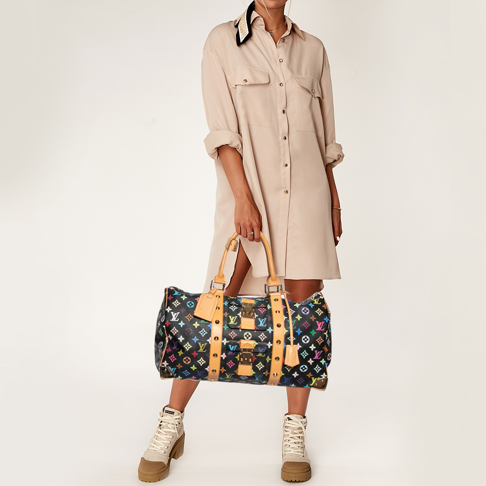 

Louis Vuitton Black/Multicolor Monogram Canvas Keepall 45 Bag
