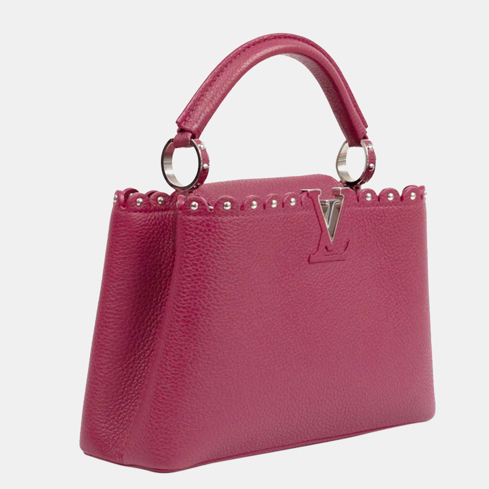 

Louis Vuitton Red Leather Leather Capucines BB Bag