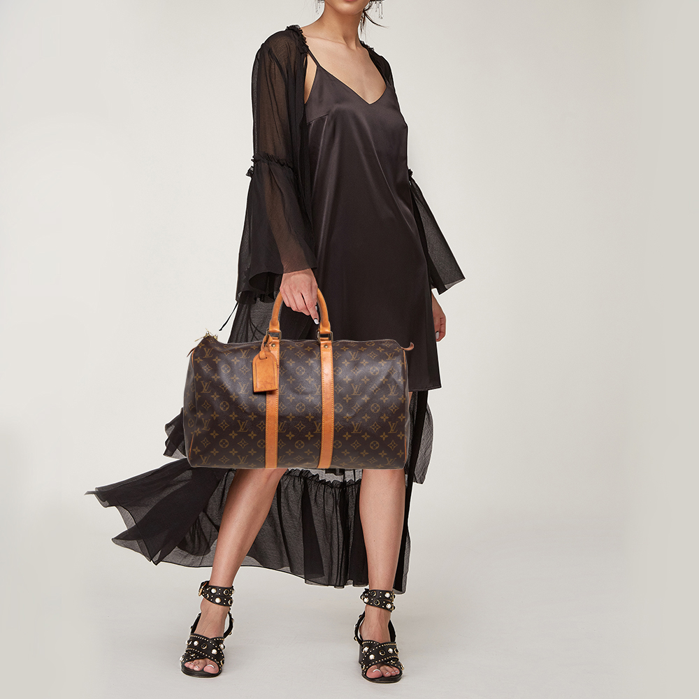 

Louis Vuitton Monogram Canvas Keepall 45 Bag, Brown