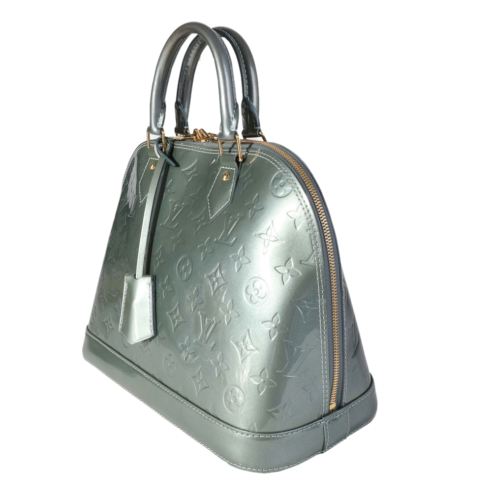 

Louis Vuitton Givre Monogram Vernis Leather Alma MM Bag, Green