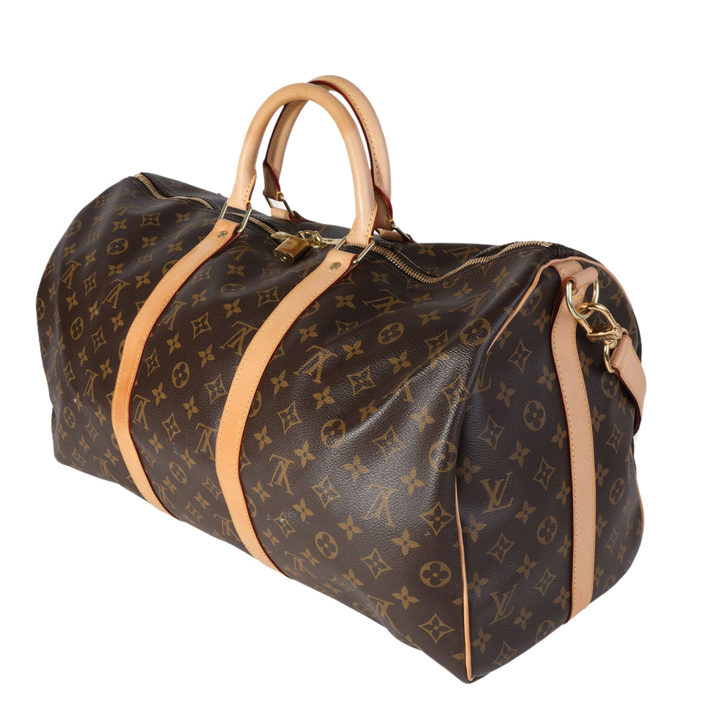 

Louis Vuitton Brown Monogram Canvas Keepall Bandouliere 50 Duffel Bag