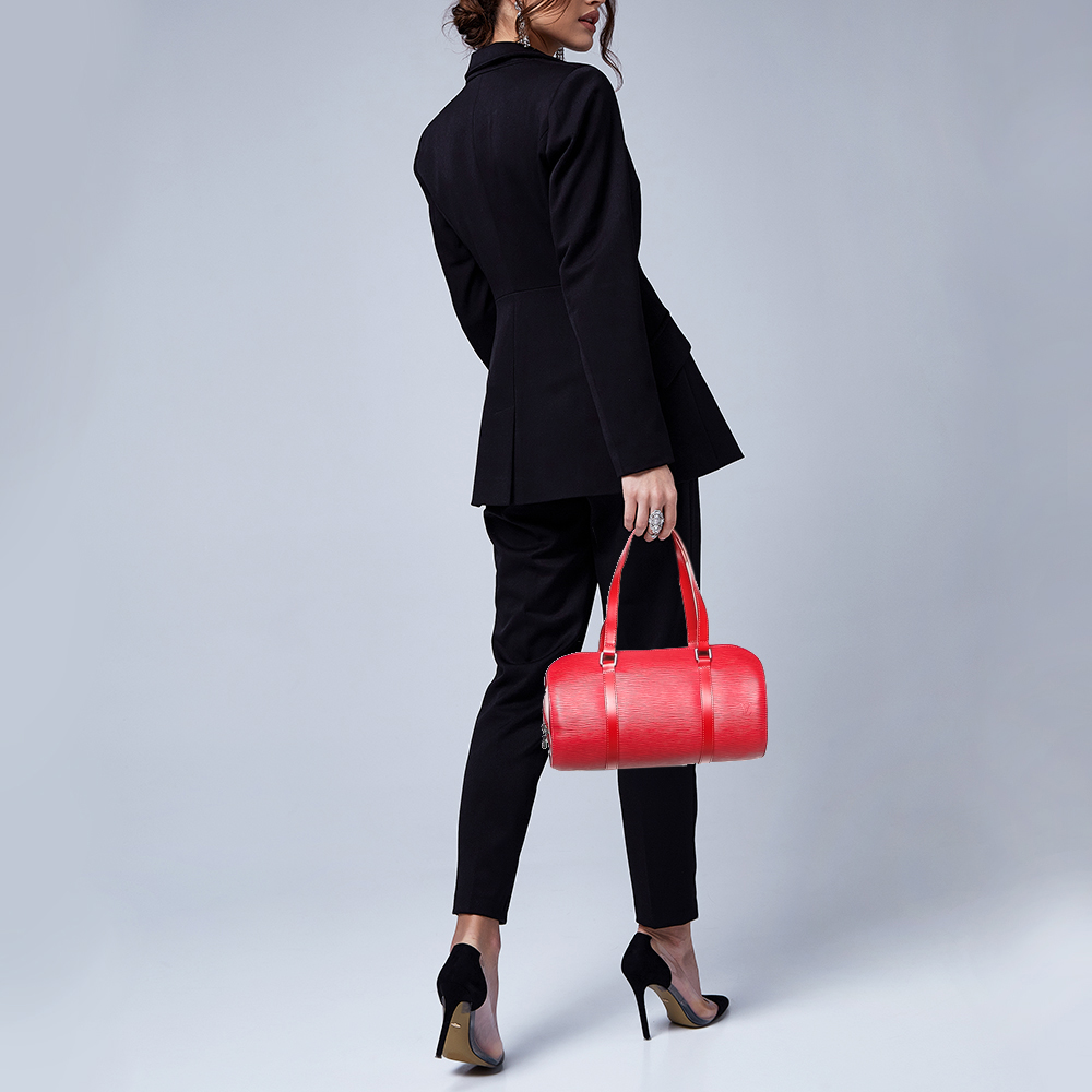 

Louis Vuitton Red Epi Leather Soufflot Bag