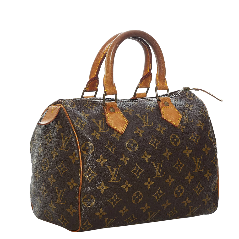 

Louis Vuitton Brown Monogram Canvas Speedy 25 Top Handle Bag