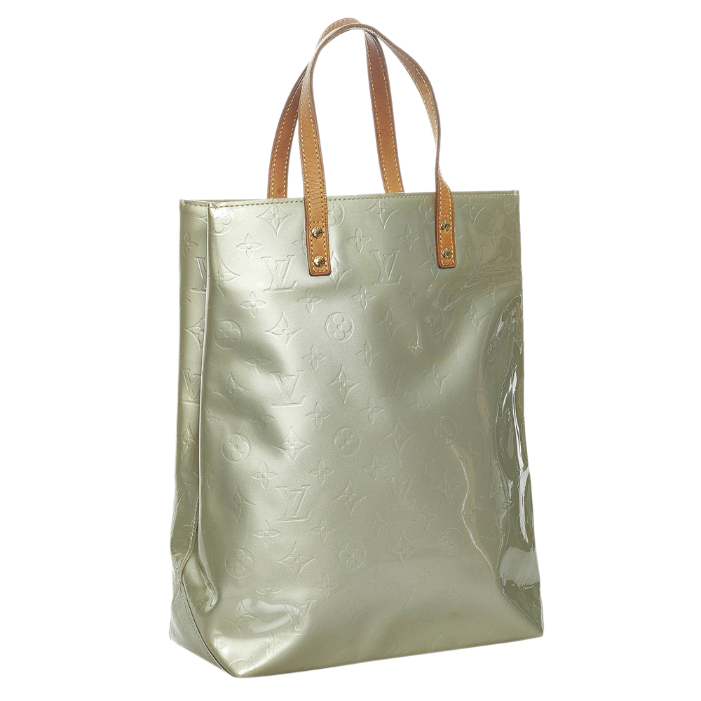 

Louis Vuitton Green Monogram Vernis Reade MM Bag