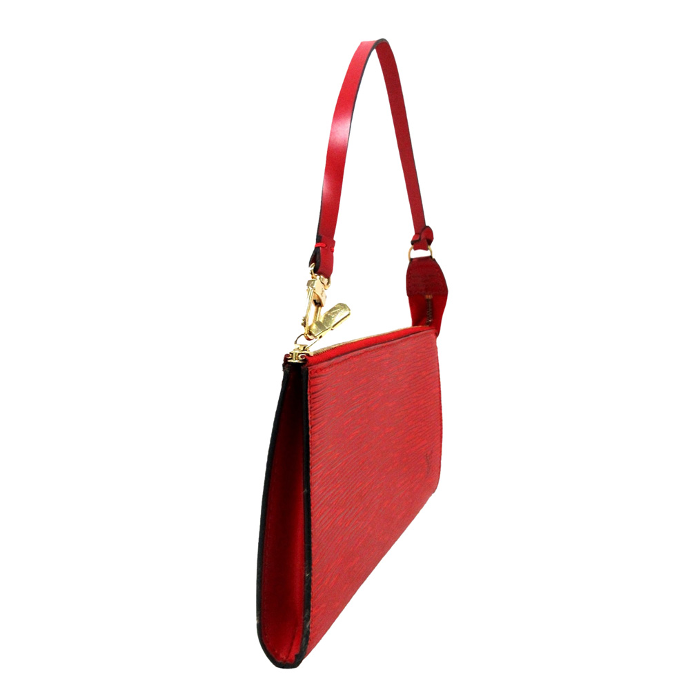 

Louis Vuitton Red Epi Leather Pochette Accessoires Bag