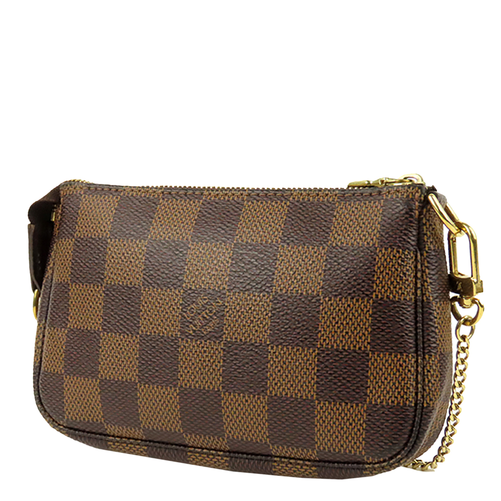 

Louis Vuitton Damier Ebene Canvas Pochette Accessoires Mini Bag, Brown