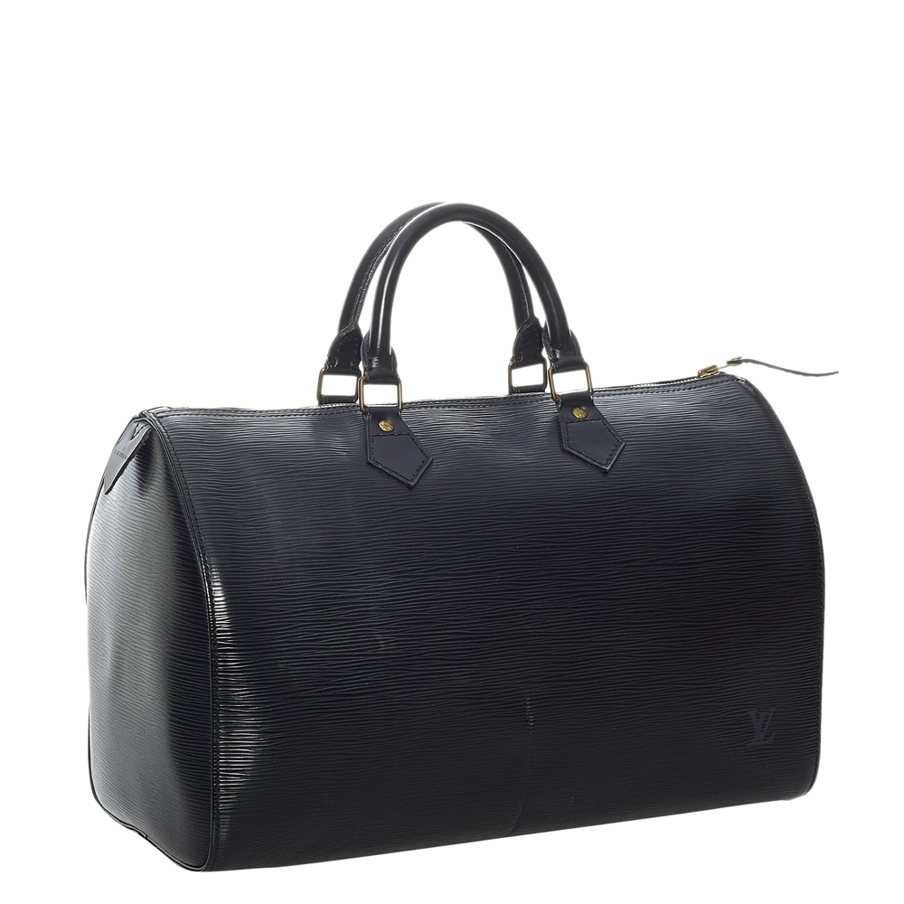 

Louis Vuitton Black Epi Leather Speedy 35 Bag