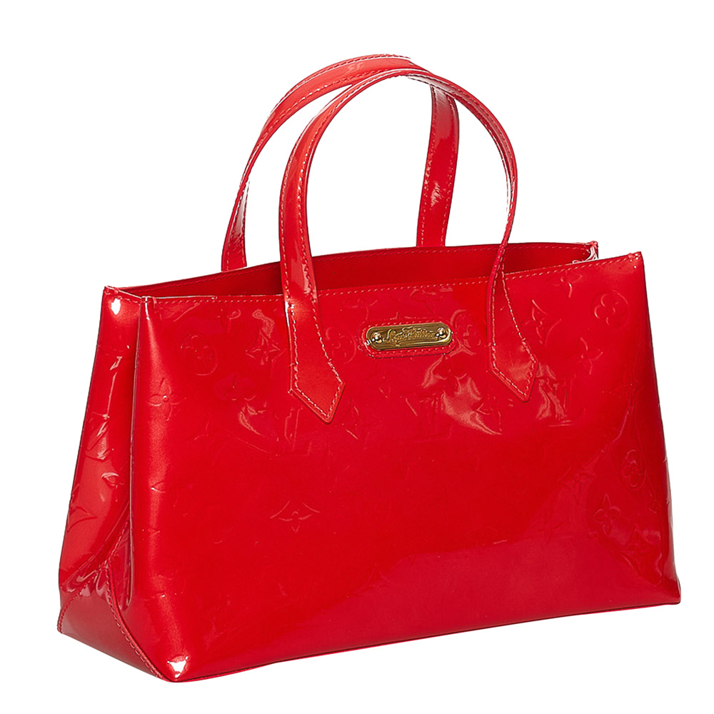 

Louis Vuitton Red Monogram Vernis Wilshire PM Bag