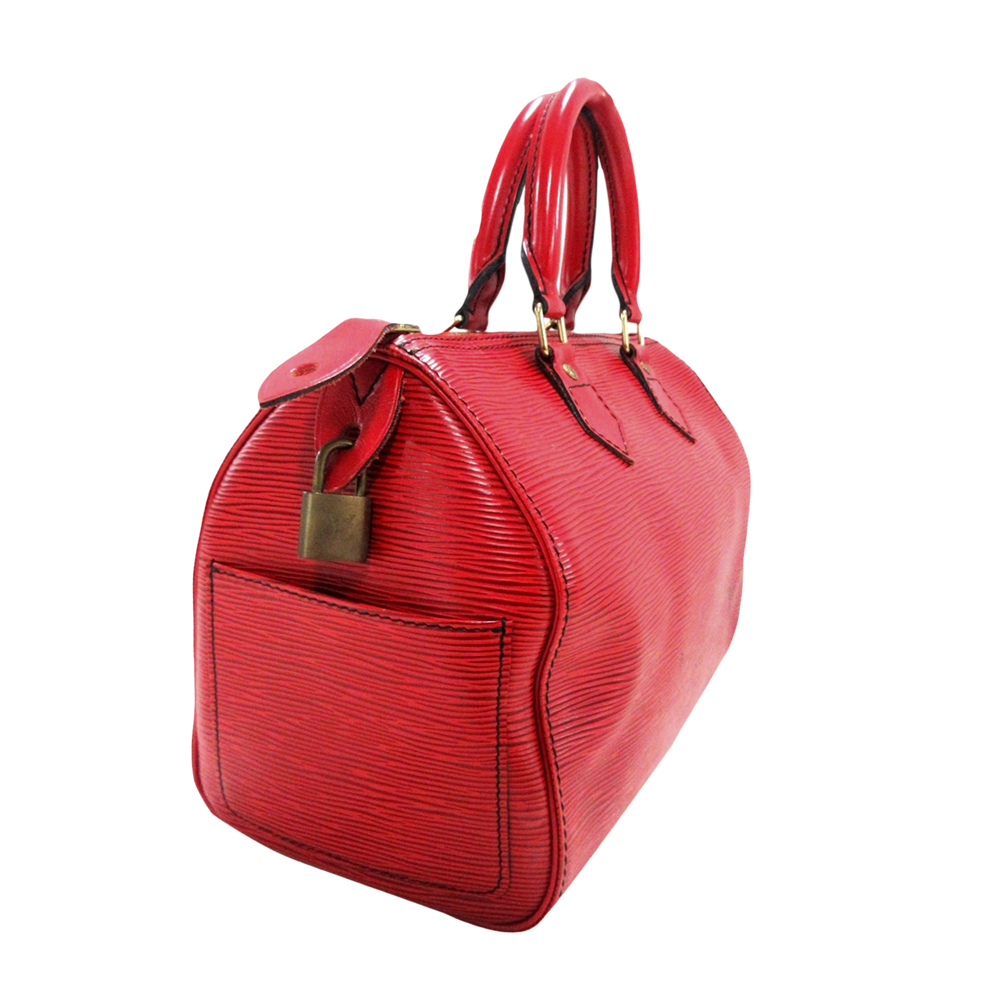 

Louis Vuitton Red Epi Leather Speedy 25 Top Handle Bag