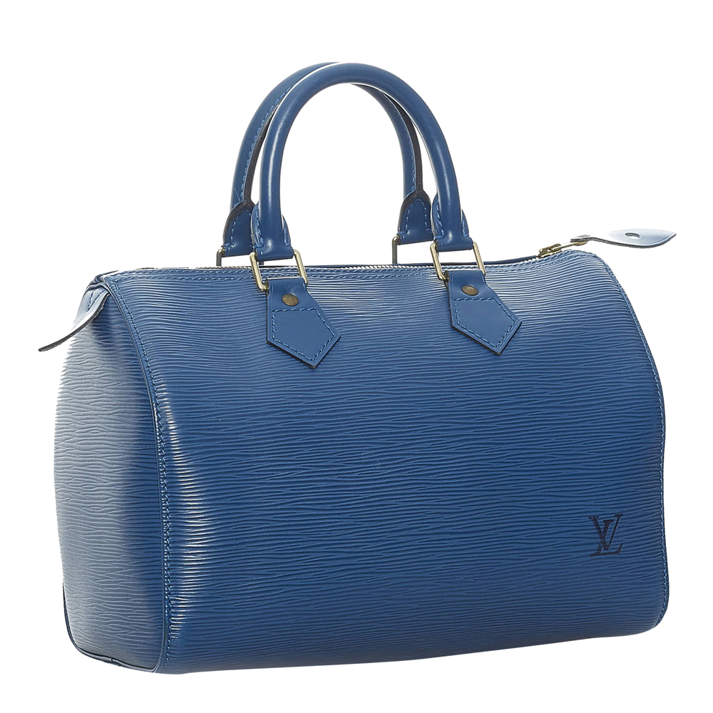 

Louis Vuitton Blue Epi Leather Speedy 25 Top Handle Bag