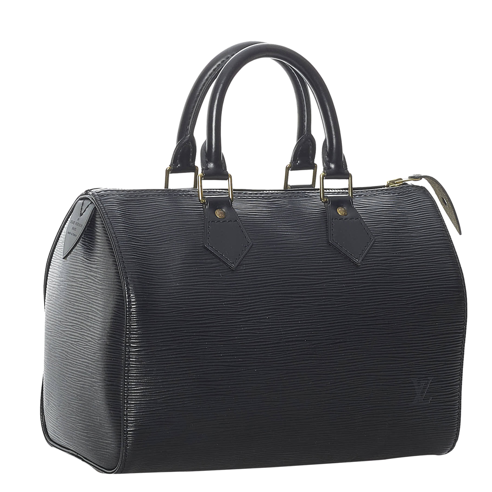 

Louis Vuitton Black Epi Leather Speedy 25 Bag