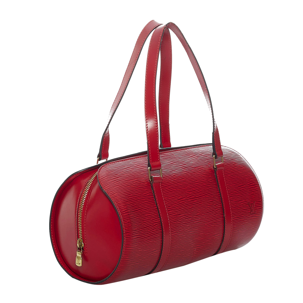 

Louis Vuitton Red Epi Leather Soufflot Satchel Bag