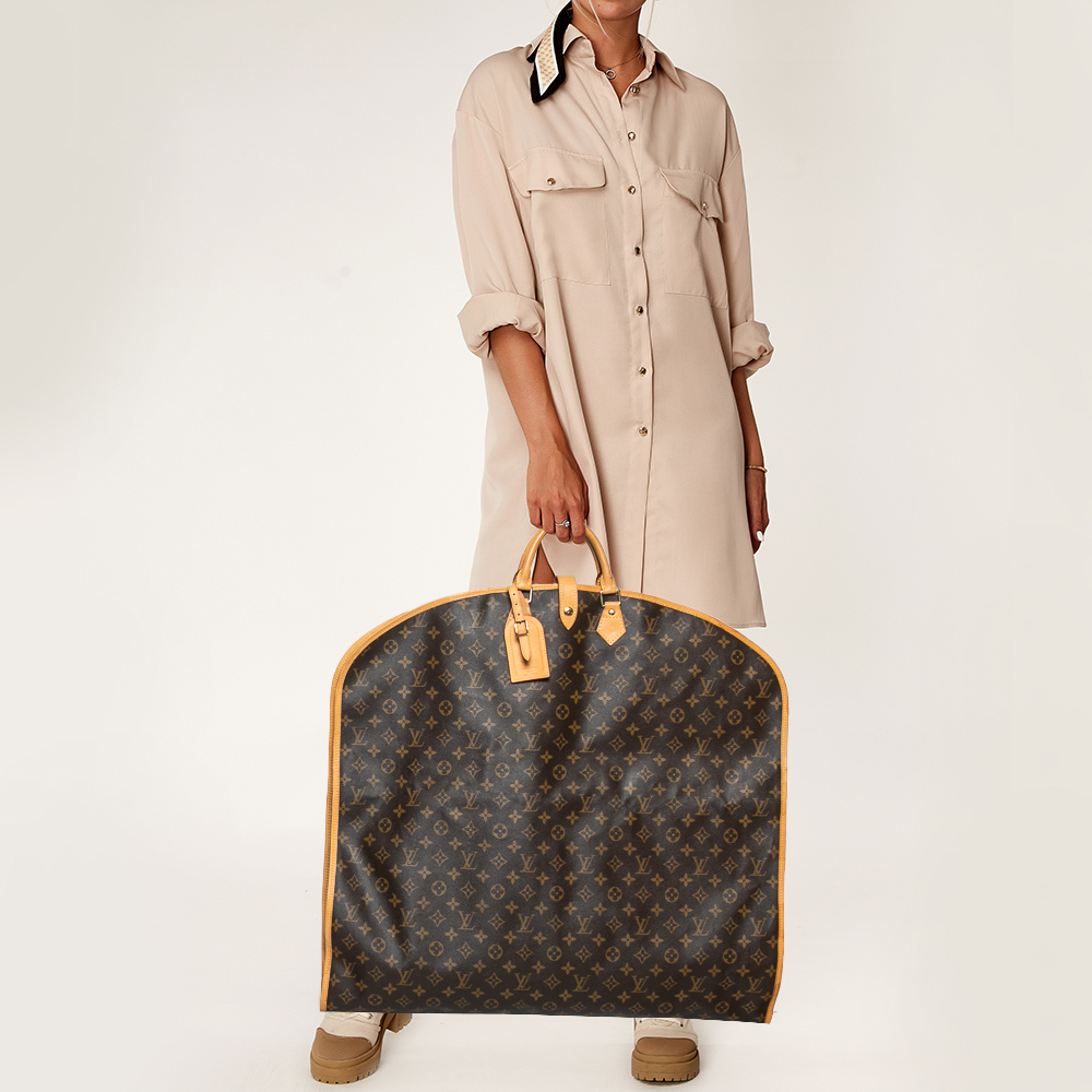 

Louis Vuitton Monogram Canvas and Leather Garment Cover, Brown