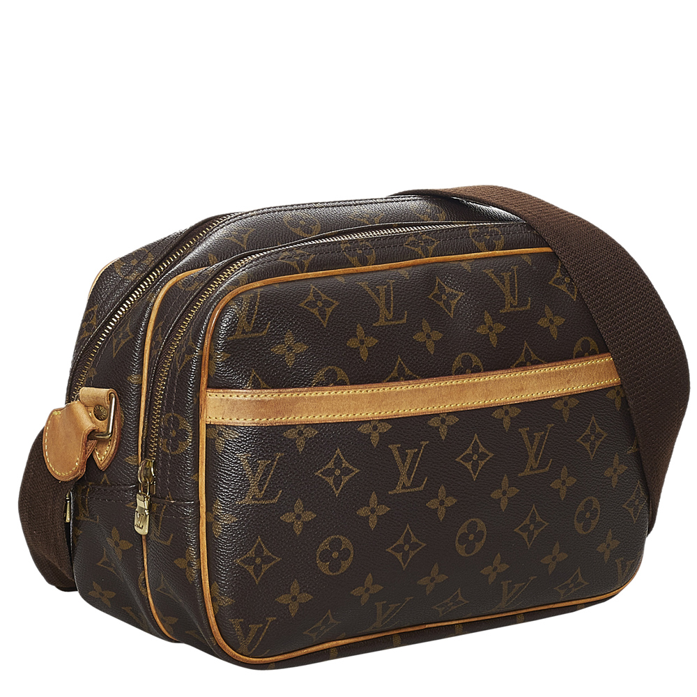 

Louis Vuitton Monogram Canvas Reporter PM Bag, Brown