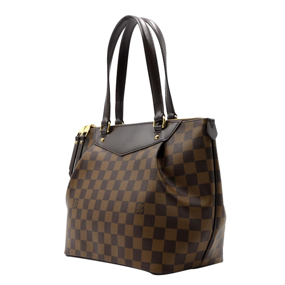 

Louis Vuitton Brown Coated Canvas Damier Ebene Westminister PM Tote Bag