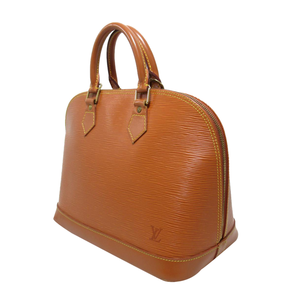 

Louis Vuitton Brown Epi Leather Alma PM Satchel Bag