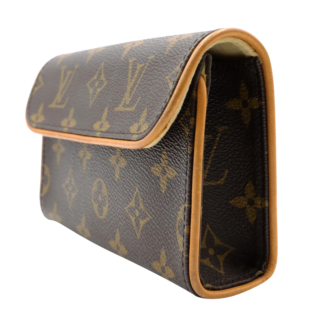 

Louis Vuitton Brown Monogram Coated Canvas Pochette Florentine Clutch Bag