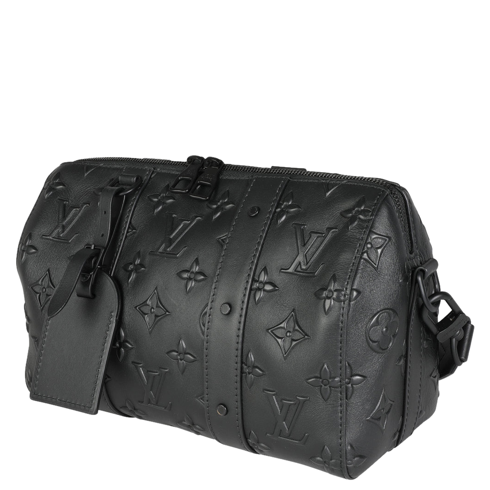 

Louis Vuitton Black Monogram Seal City Keepall Bag