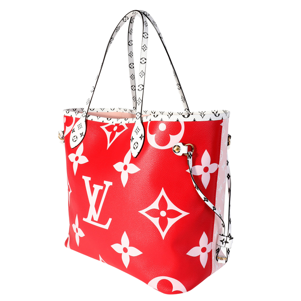 

Louis Vuitton Rose Ballerine Giant Monogram Canvas Neverfull MM Bag, Pink