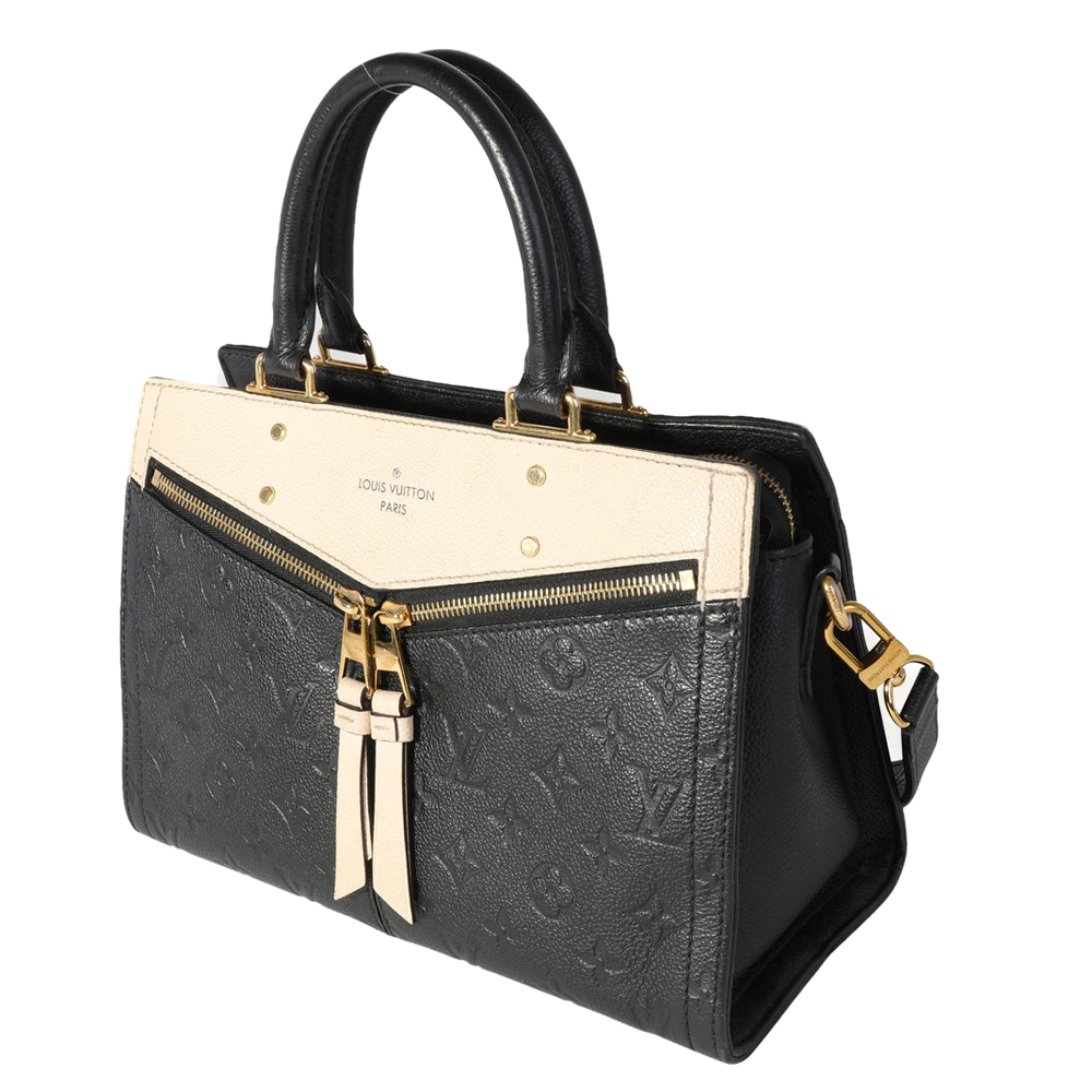 

Louis Vuitton Black Creme Empreinte Leather Sully PM Bag