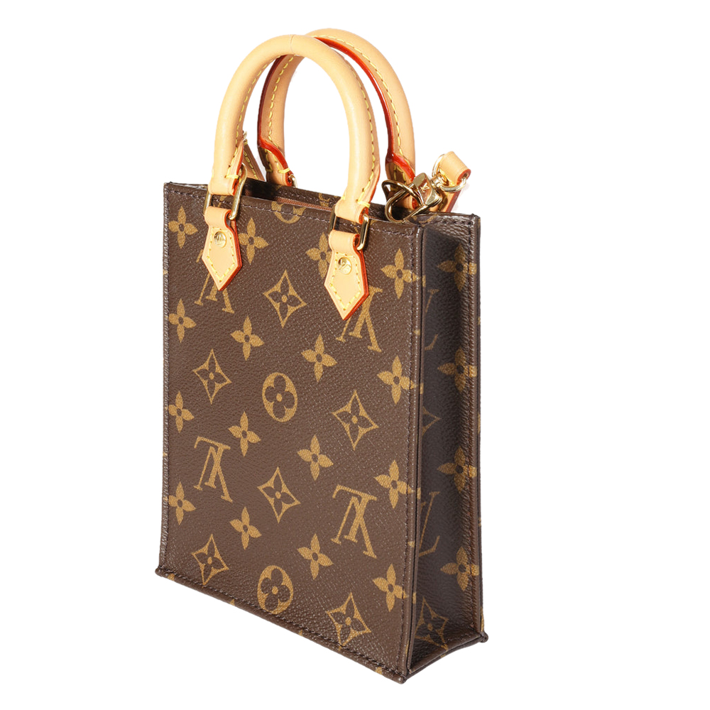 

Louis Vuitton Monogram Canvas Petit Sac Plat Bag, Brown