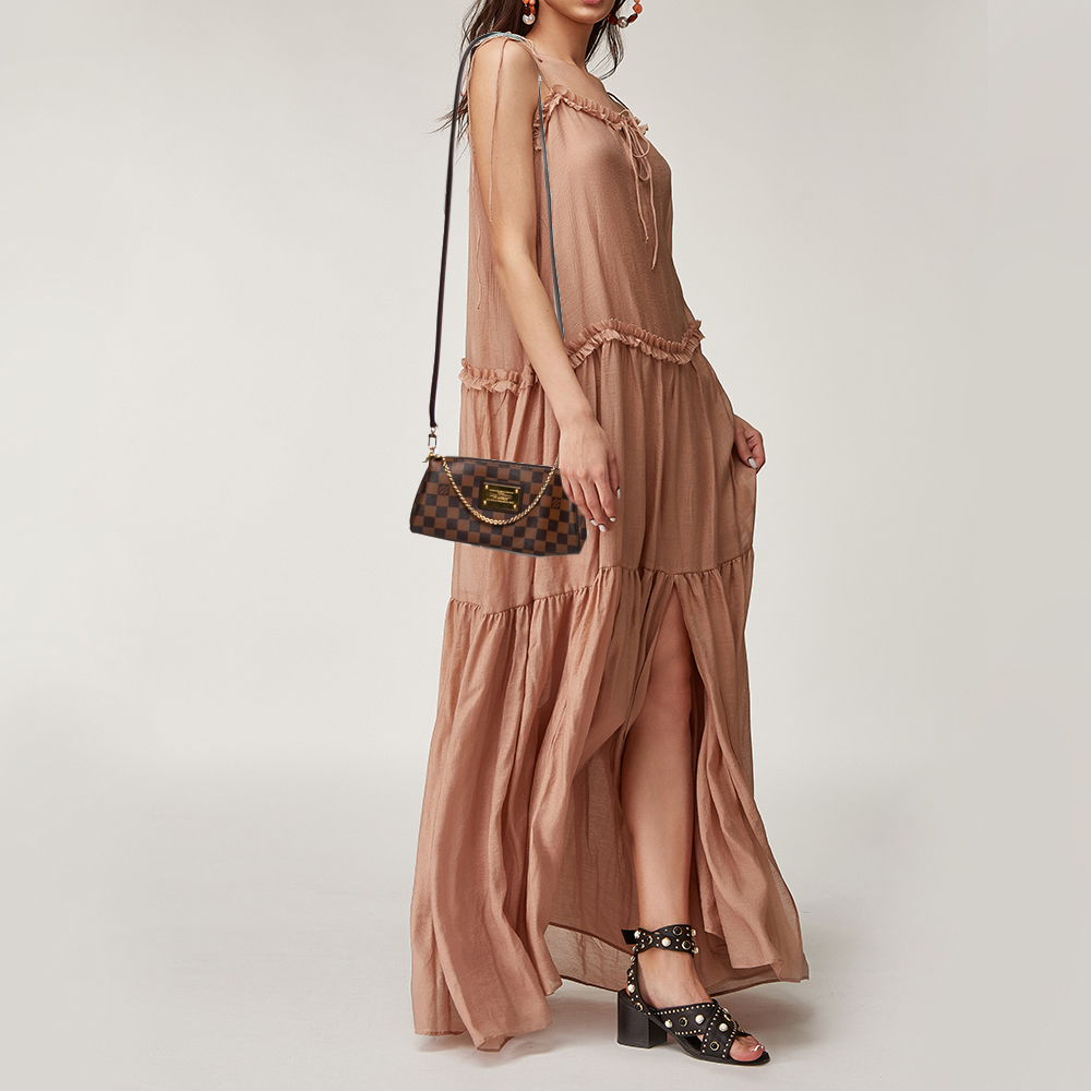 

Louis Vuitton Damier Ebene Canvas Eva Pochette, Brown