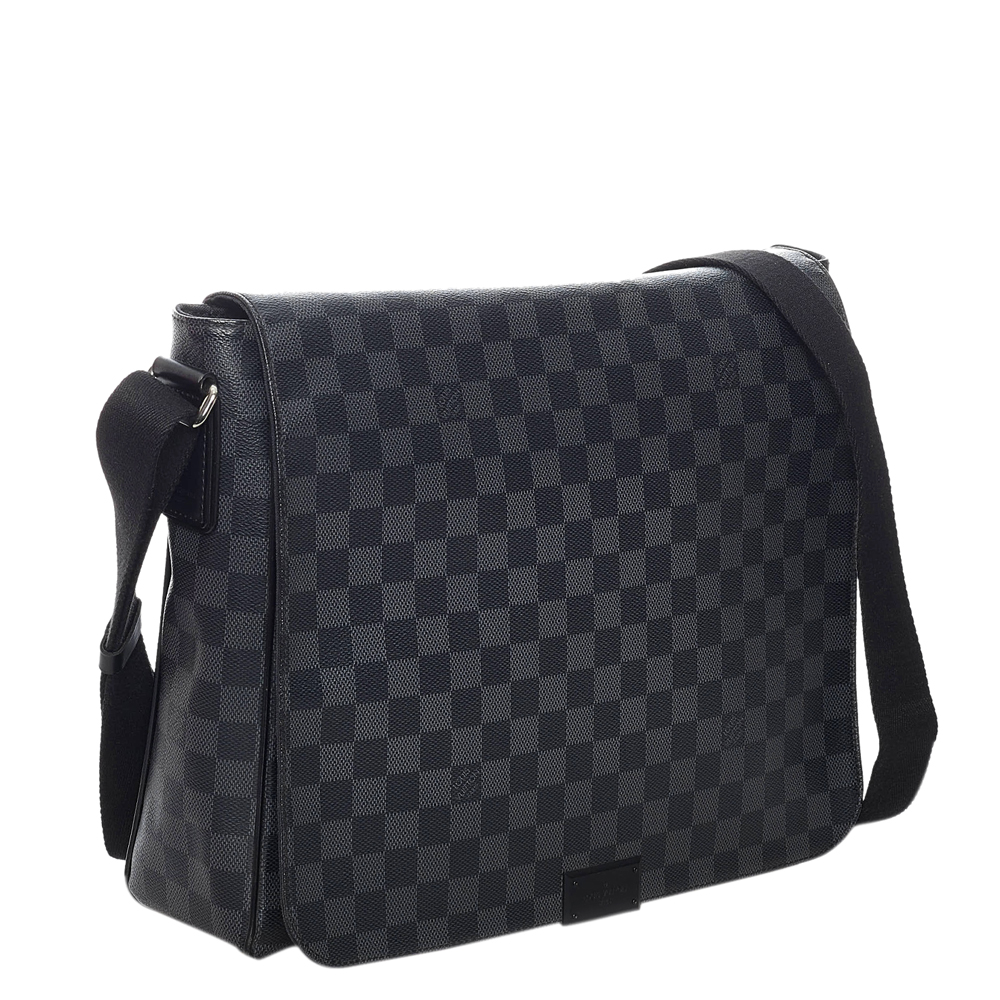 

Louis Vuitton Damier Graphite Canvas District MM Bag, Black