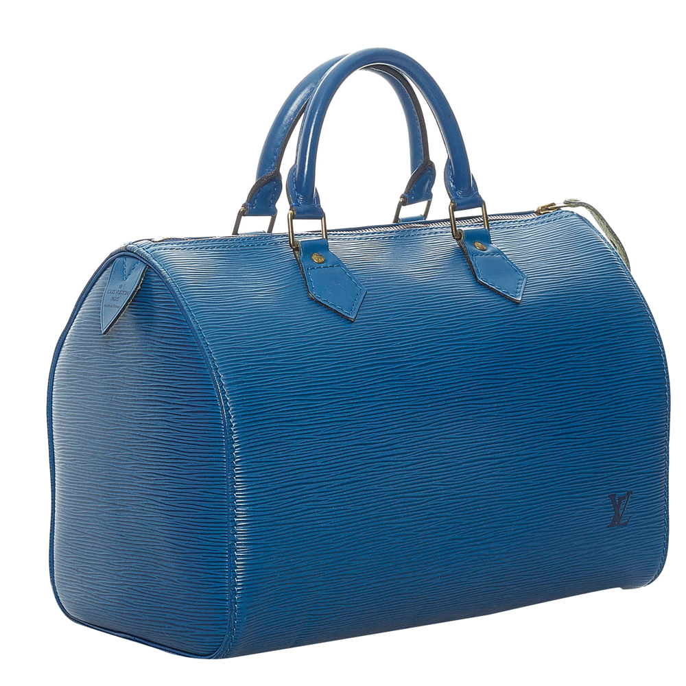 

Louis Vuitton Blue Epi Leather Speedy 30 Bag