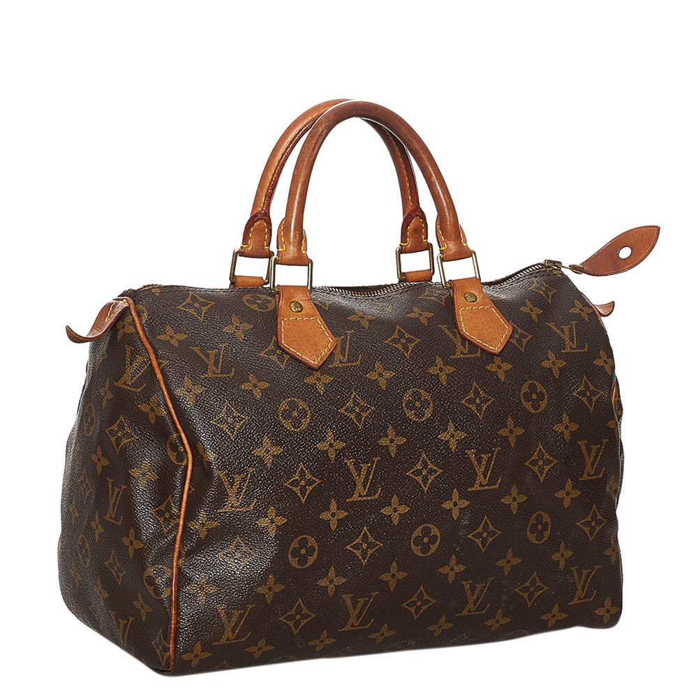 

Louis Vuitton Brown Monogram Canvas Speedy 30 Satchel Bag