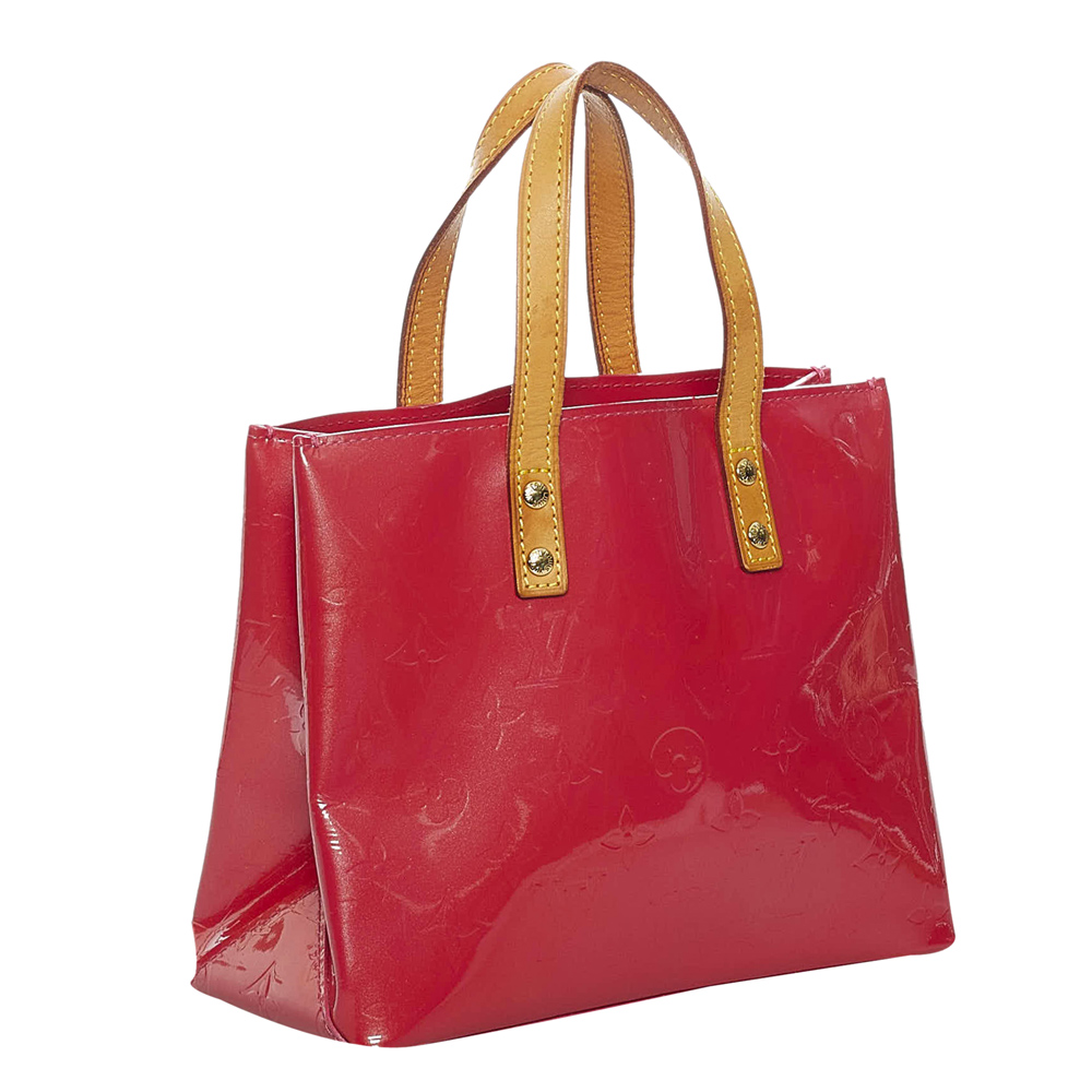 

Louis Vuitton Red Monogram Vernis Leather Reade PM Top Handle Bag