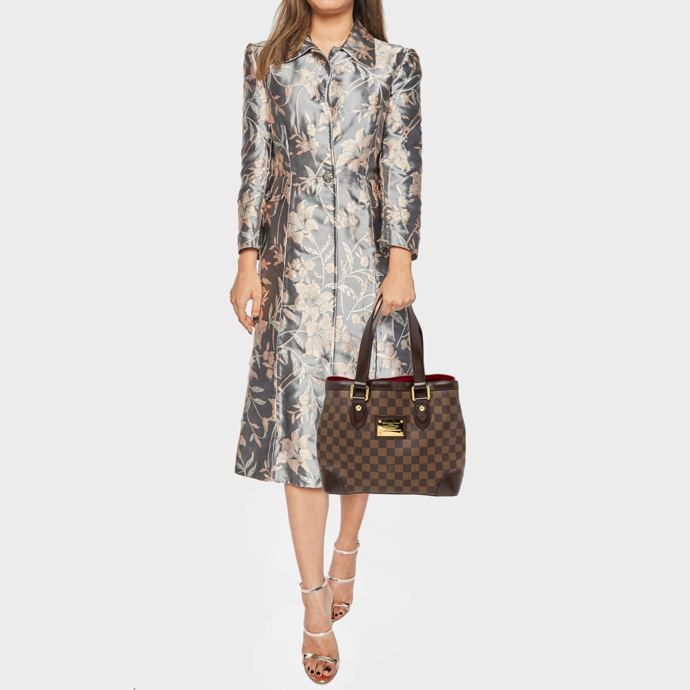 

Louis Vuitton Damier Ebene Canvas Hampstead PM Bag, Brown