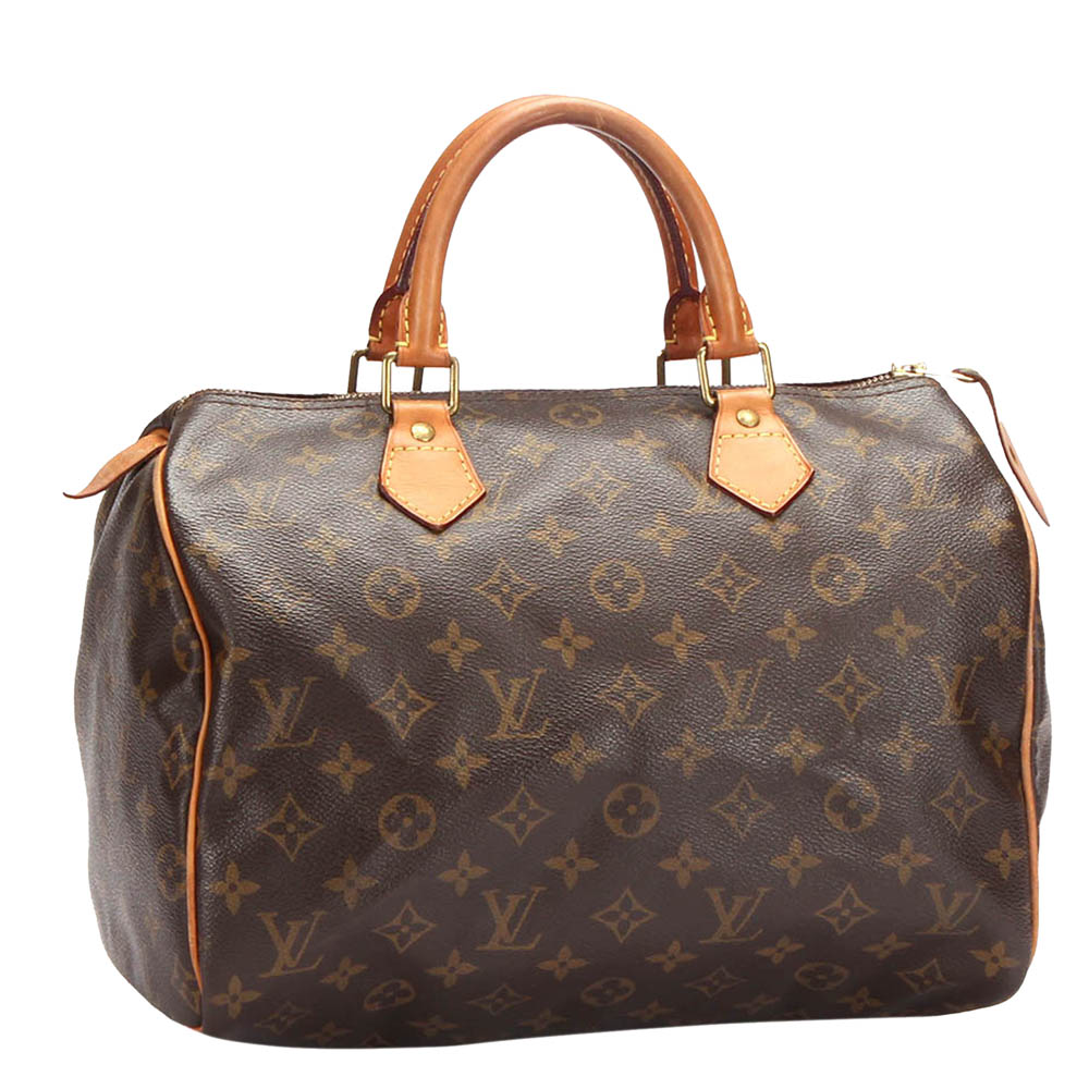 

Louis Vuitton Brown Monogram Canvas Speedy 30 Satchel Bag