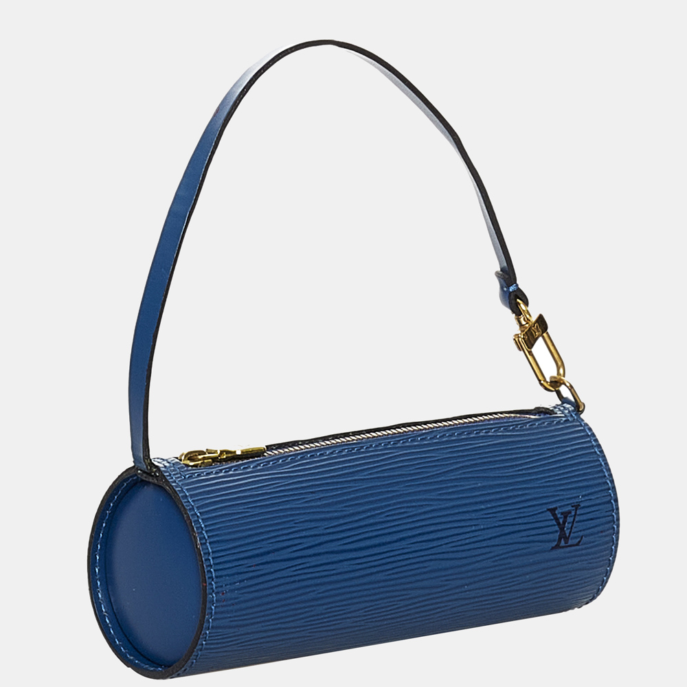 

Louis Vuitton Blue Epi Leather Soufflot Pochette Bag