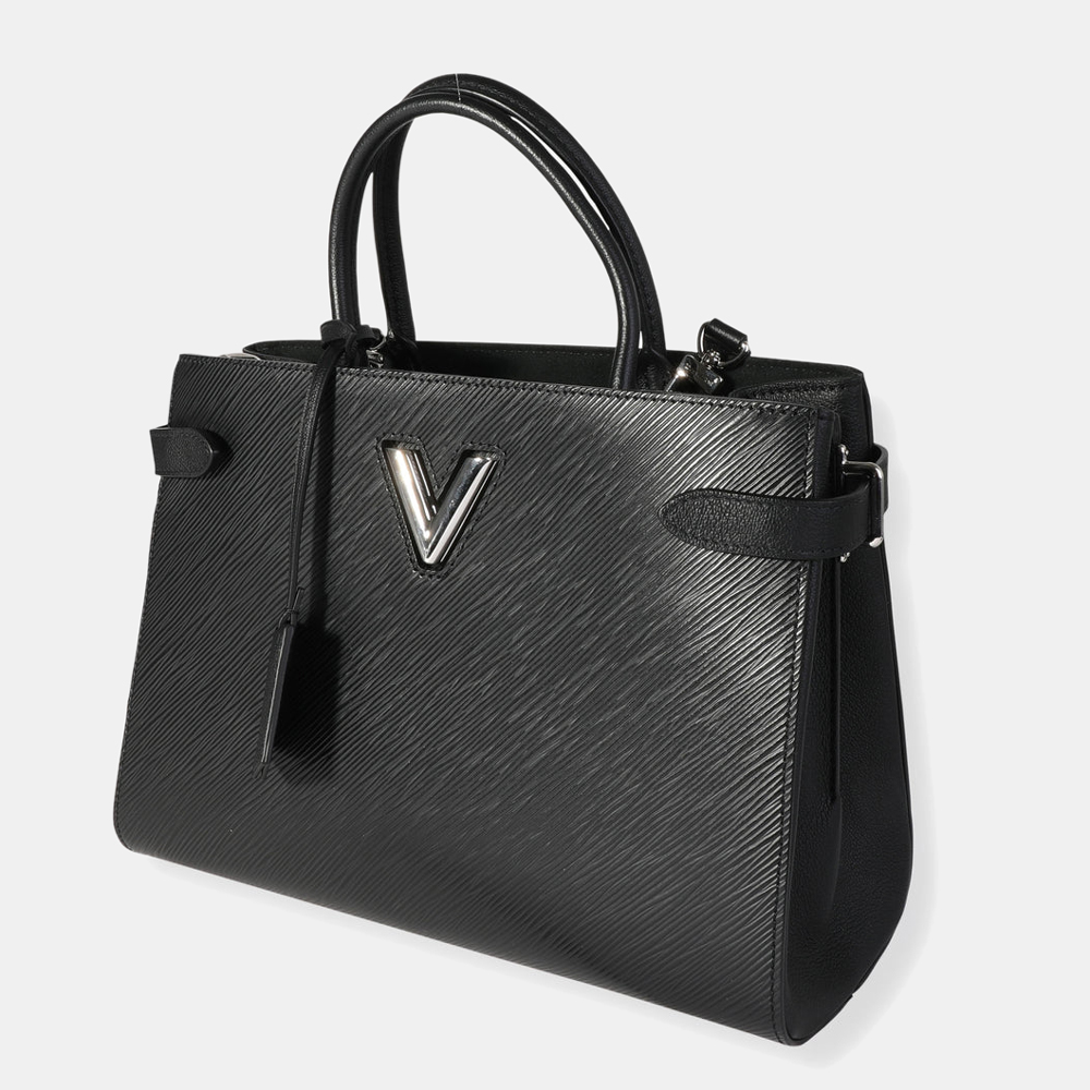 

Louis Vuitton Black Epi Leather Twist Tote Bag