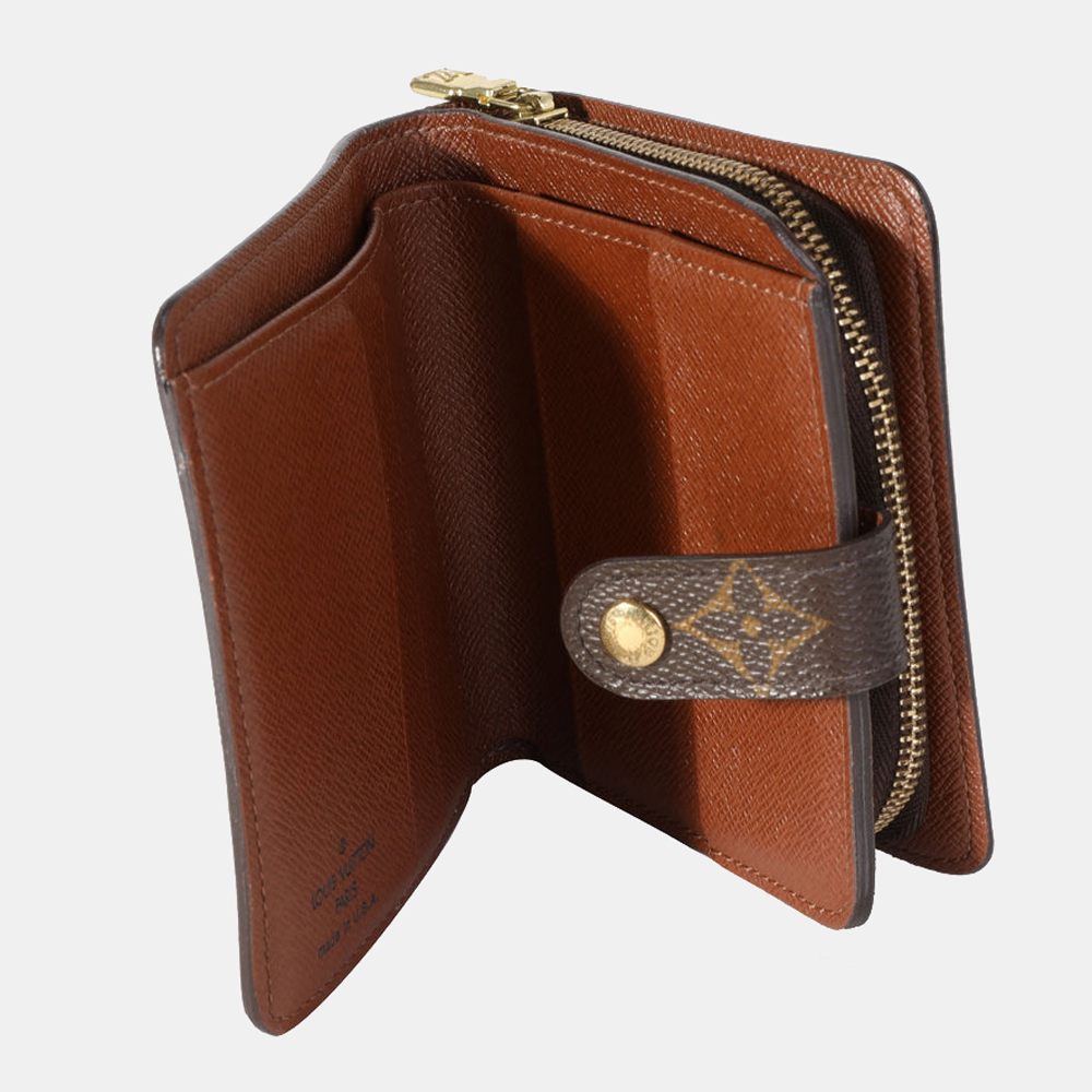 

Louis Vuitton Brown Monogram Canvas Compact Zippy Wallet