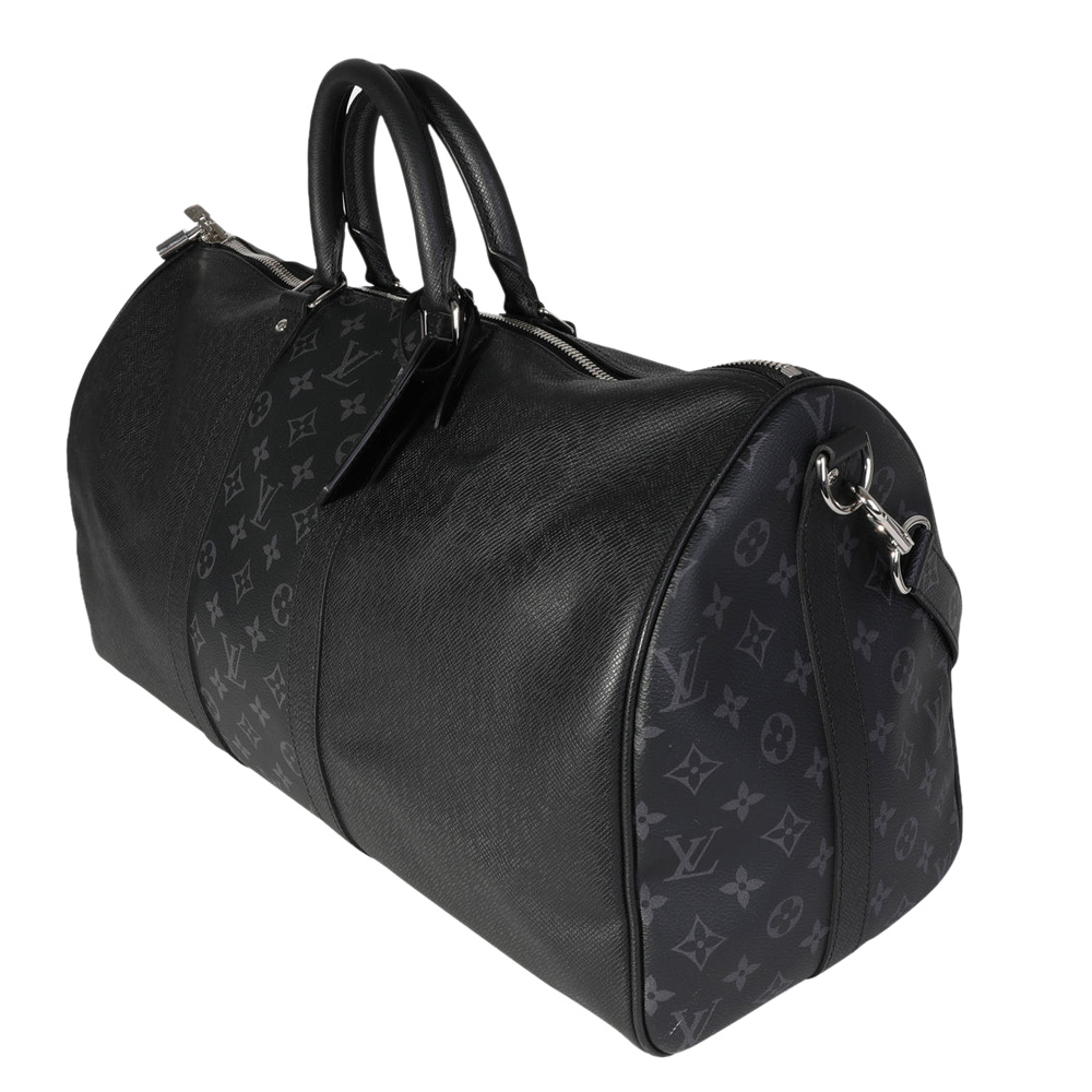 

Louis Vuitton Black Monogram Eclipse Taigarama Leather Keepall Bandouliere 50