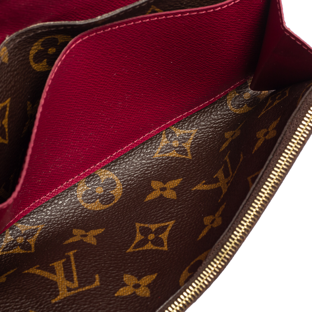 

Louis Vuitton Monogram Canvas Emilie Wallet, Brown