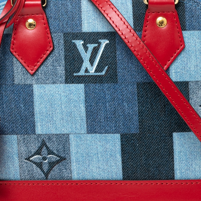 Louis Vuitton Alma BB Blue Melletage Denim Reverse Monogram
