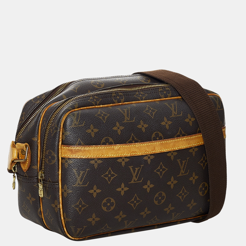 

Louis Vuitton Monogram Canvas Reporter PM Bag, Brown
