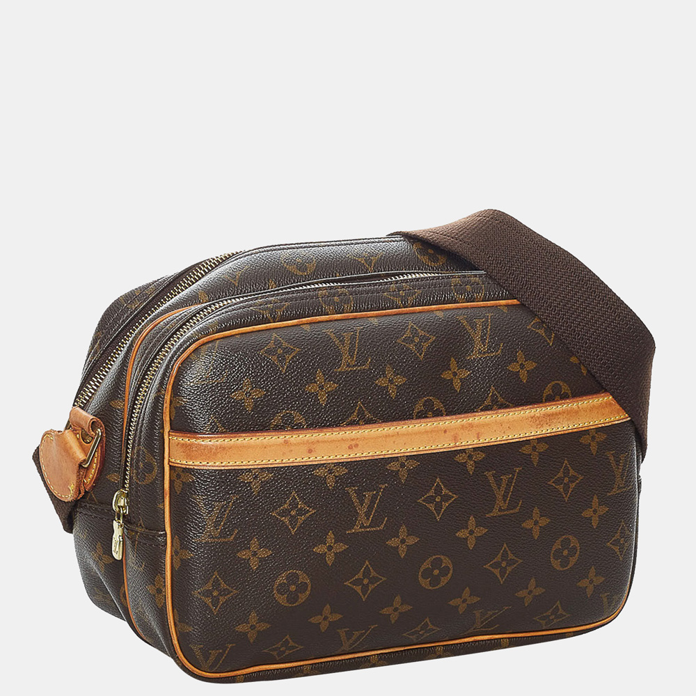 

Louis Vuitton Monogram Canvas Reporter PM Bag, Brown