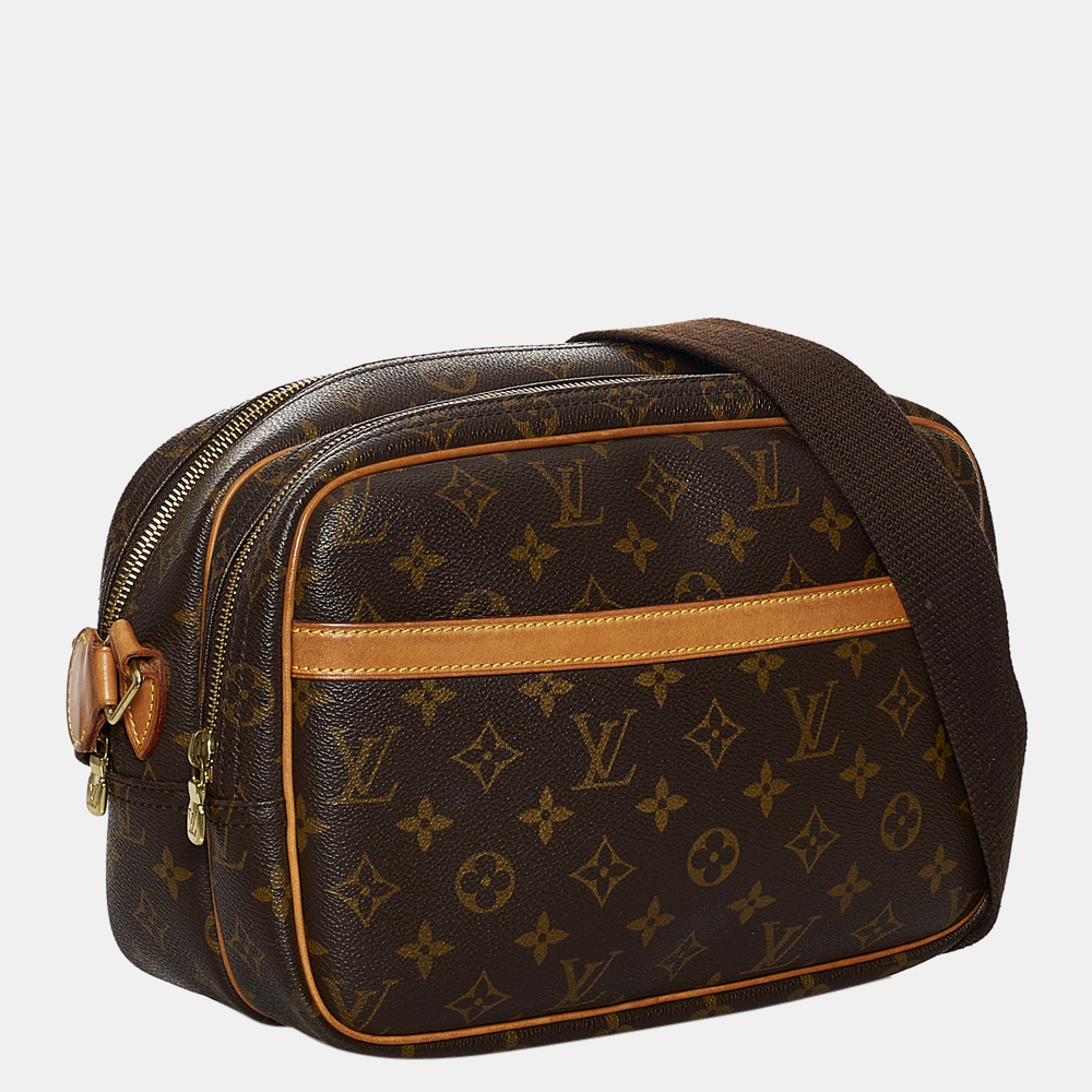 

Louis Vuitton Monogram Canvas Reporter PM Bag, Brown