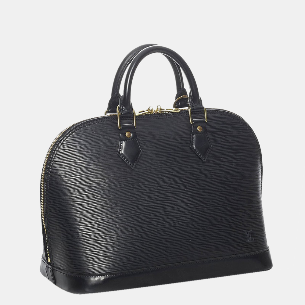 

Louis Vuitton Black Epi Leather Alma PM Satchel Bag