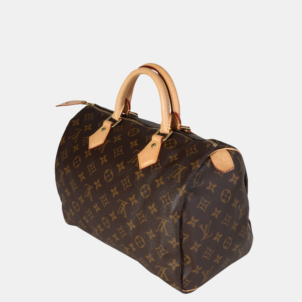 

Louis Vuitton Brown Monogram Canvas Speedy 30 Satchel Bag