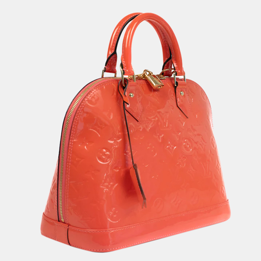 

Louis Vuitton Red Monogram Vernis Alma PM Bag