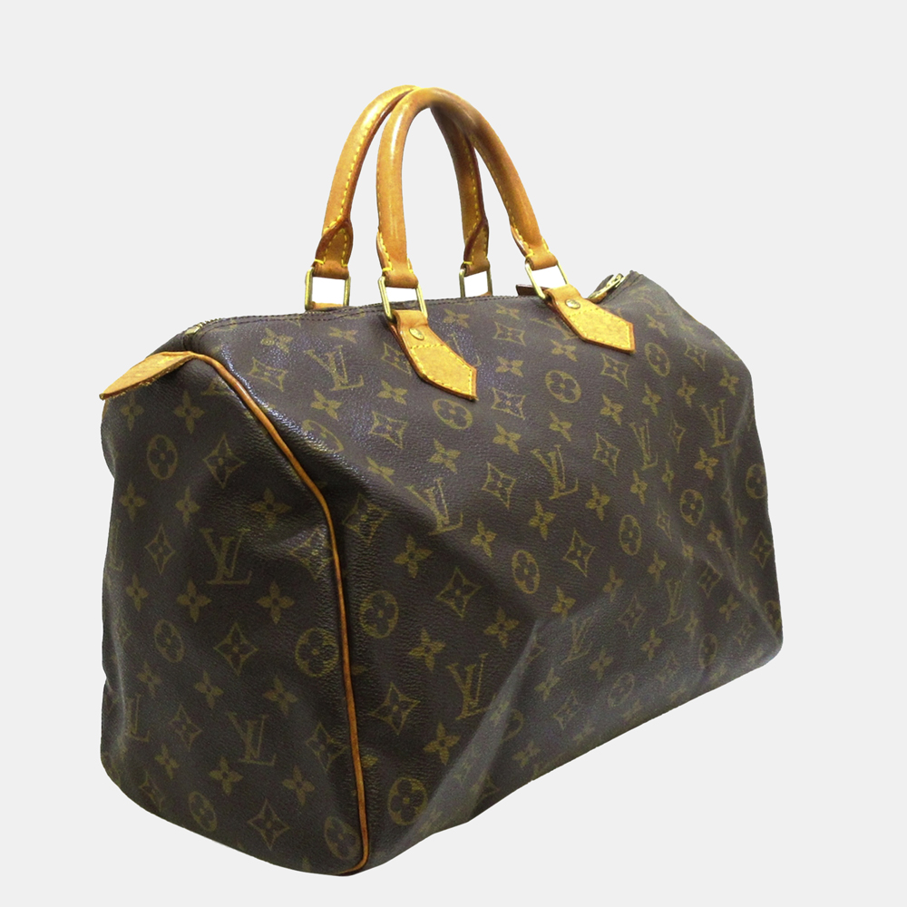 

Louis Vuitton Brown Monogram Speedy 35