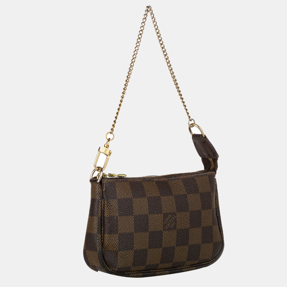 

Louis Vuitton Brown Damier Ebene Mini Pochette Accessoires