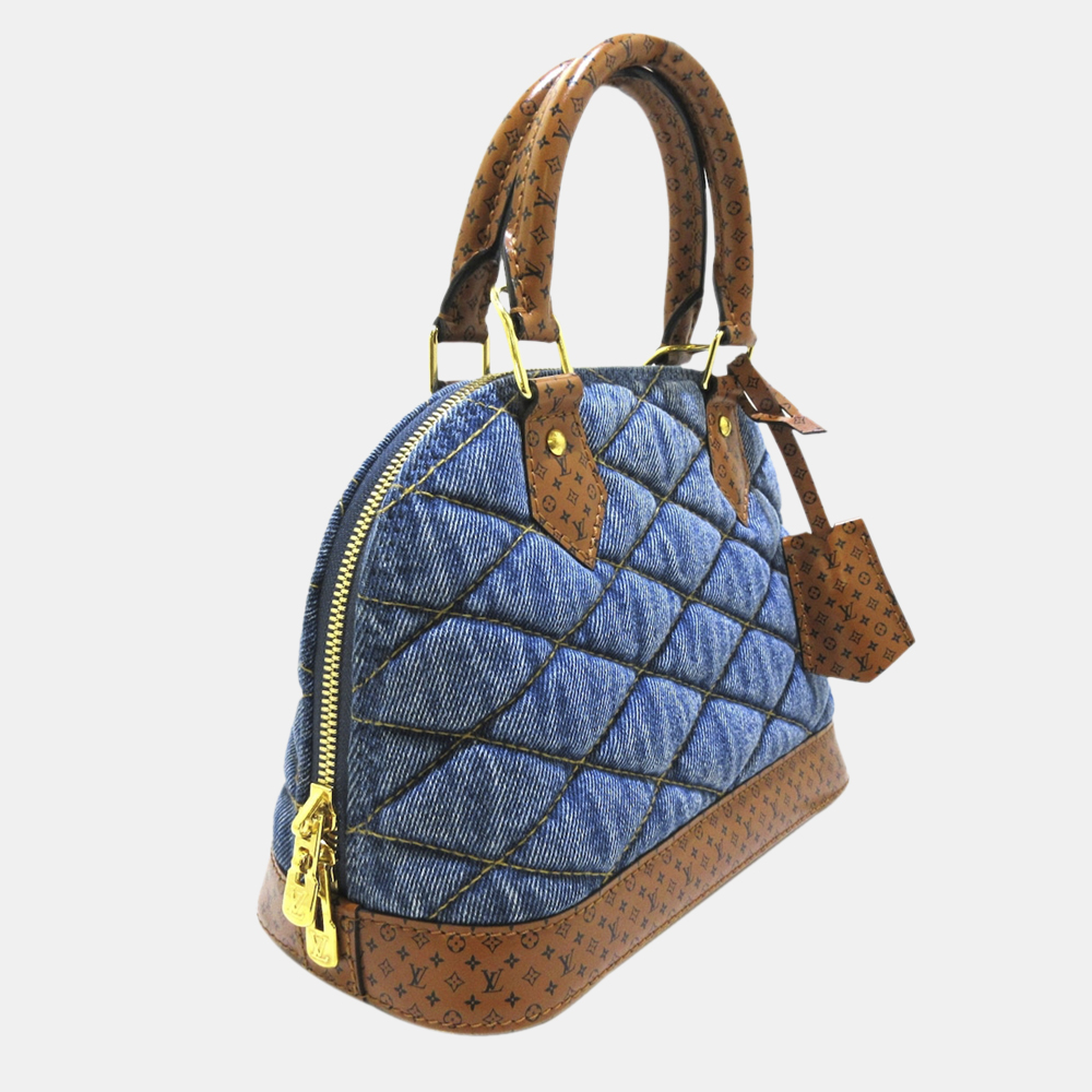 

Louis Vuitton Blue/Brown Reverse Denim Monogram Malletage Alma BB